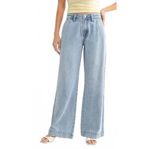 NEW JBD. lightweight drapey relaxed trouser in light wash